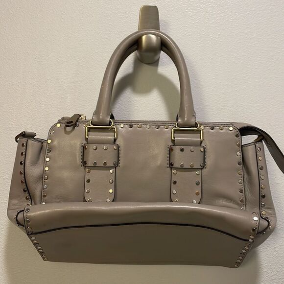 Rebecca Minkoff gray leather studded purse - Picture 6 of 16
